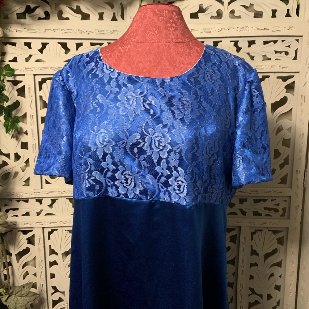 2481 Royal Blue Lace Detail Dress main image 1